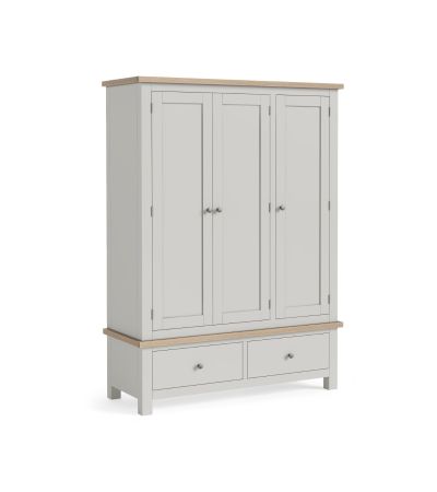 Modern Country Light Grey Triple Wardrobe by Condell/Global Home Group | Style Our Home