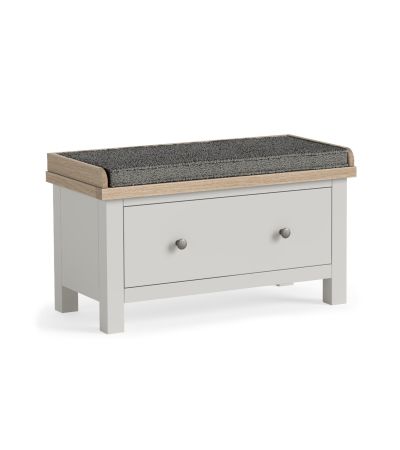 Modern Country Light Grey Hallway Bench with Drawer by Condell/Global Home Group | Style Our Home