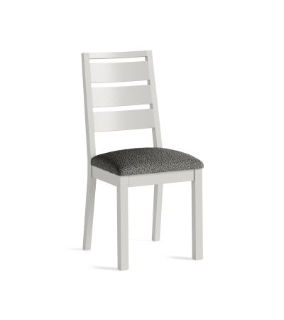 Modern Country Light Grey Dining Chair with Grey Boucle Seat by Condell/Global Home Group | Style Our Home