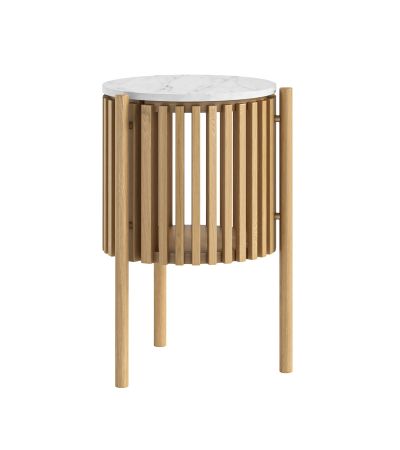 Soho Natural Marble Top Story Side Table by Condell/Global Home Group | Style Our Home