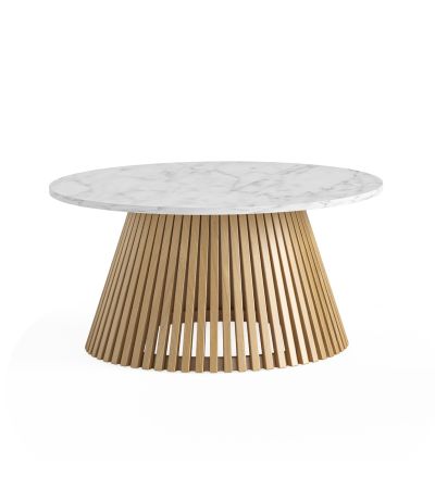 Soho Natural Marble Top Round Coffee Table by Condell/Global Home Group | Style Our Home