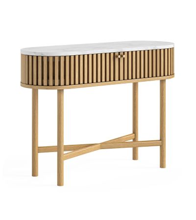 Soho Natural Marble Top Oval Console Table by Condell/Global Home Group | Style Our Home