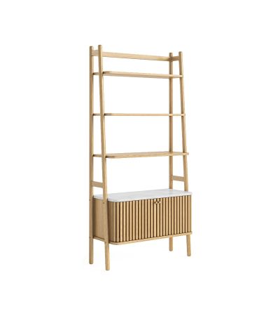 Soho Natural Marble Top Storage Bookcase by Condell/Global Home Group | Style Our Home