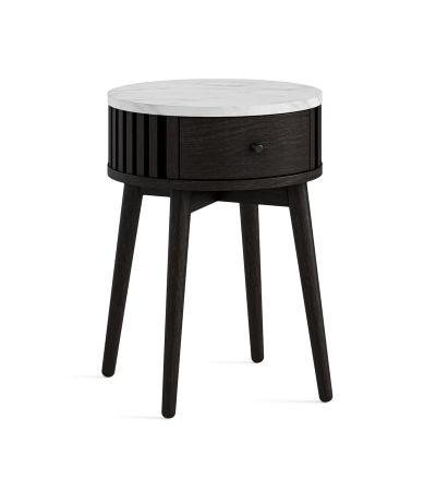 Soho Black Marble Top Round Side Table by Condell/Global Home Group | Style Our Home