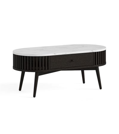 Soho Black Marble Top Oval Coffee Table by Condell/Global Home Group | Style Our Home