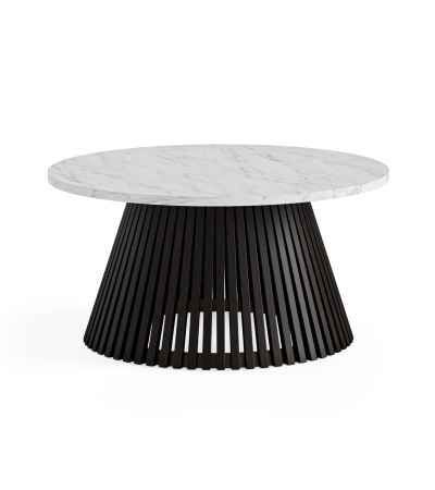Soho Black Marble Top Round Coffee Table by Condell/Global Home Group | Style Our Home