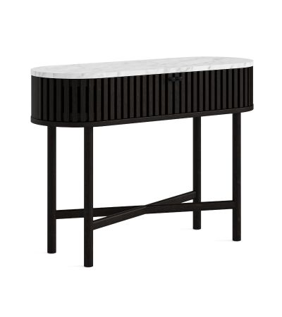 Soho Black Marble Top Oval Console Table by Condell/Global Home Group | Style Our Home
