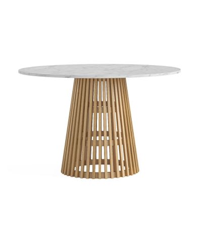 Soho Natural Marble Top Round Dining Table by Condell/Global Home Group | Style Our Home