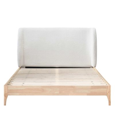 135cm Halfden Fabric Bed White by Birlea | Style Our Home
