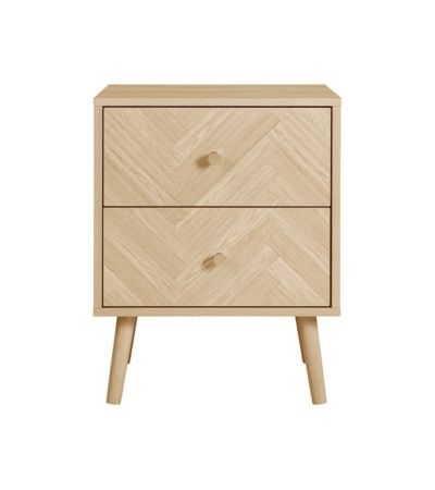 Herringford 2 Drawer Bedside Oak by Birlea | Style Our Home