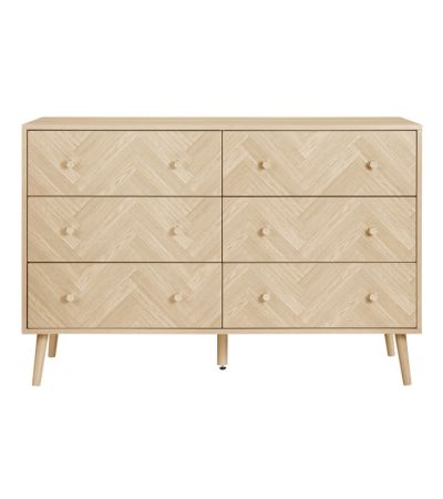 Herringford 6 Drawer Wide Chest Oak by Birlea | Style Our Home