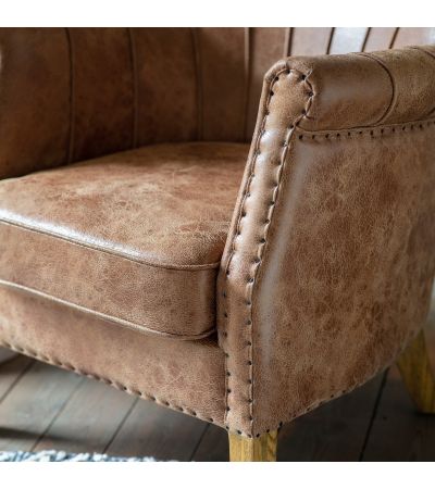 Hickman Armchair Brown Leather
