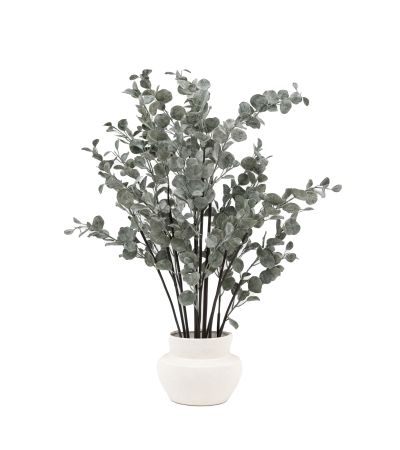 Faux Eucalyptus in Ceramic Pot Ivory by Gallery Living | Style Our Home