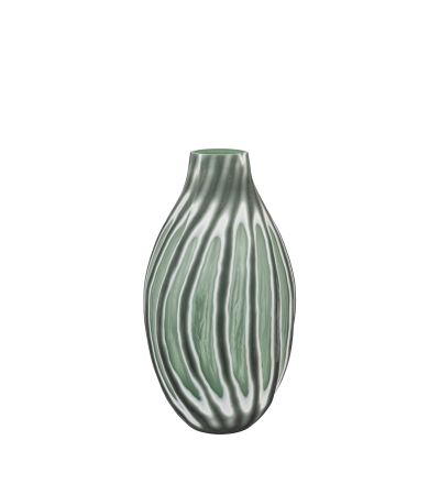 Morella Swirl Hand Carved Glass Vase Sage by Gallery Living | Style Our Home