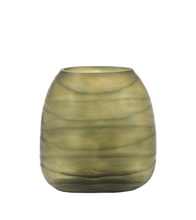 Sintra Handblown Carved Glass Vase Olive by Gallery Living | Style Our Home