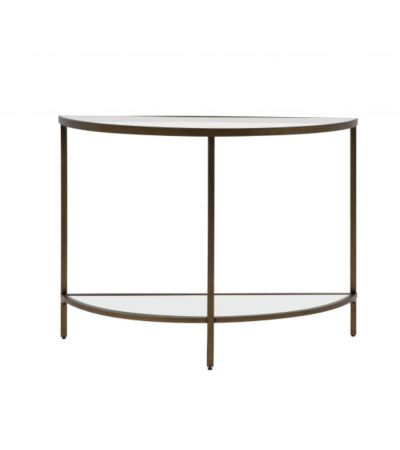 Crate and sales barrel demilune table