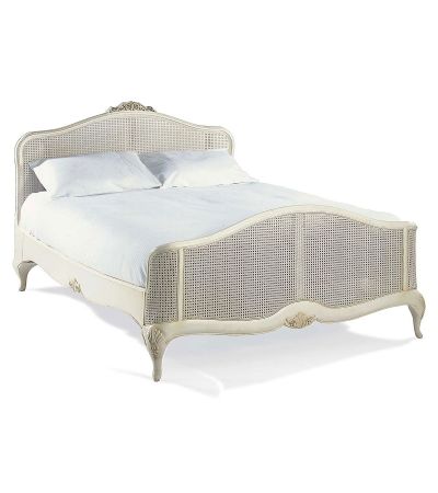 Ivory 6' Superking Rattan Bedstead