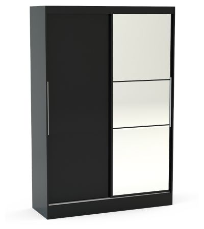 Lynx Black 2 Door Sliding Wardrobe
