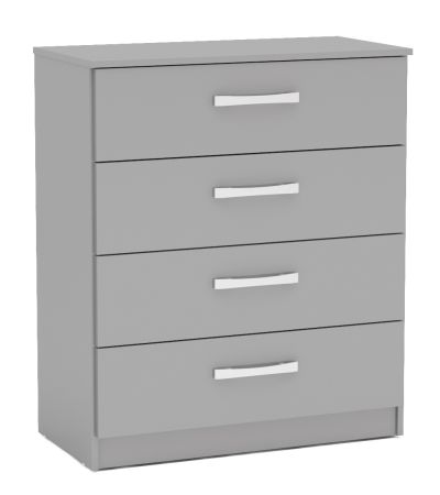 Lynx White Grey 3 Drawer Bedside