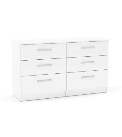 Lynx White 6 Drawer Chest