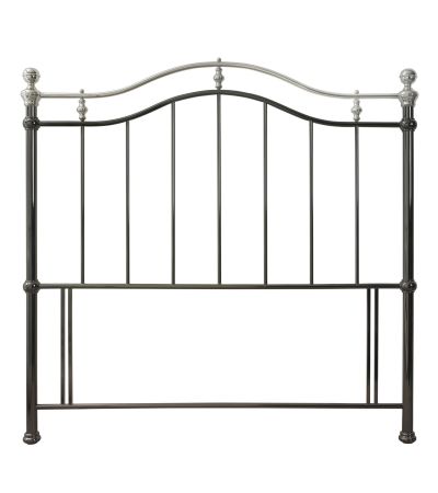 Chloe Black & Shiny Nickel Double Headboard - Style Our Home
