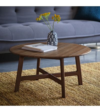 Madrid Round Coffee Table Walnut - Style Our Home