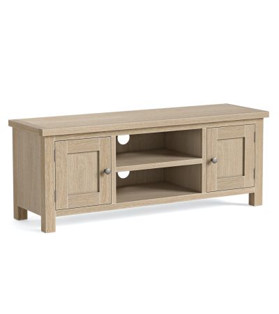 Modern Country Oak White Wash 125cm TV Unit by Corndell/Global Home Group | Style Our Home