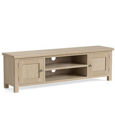 Modern Country Oak White Wash 160cm TV Unit by Corndell/Global Home Group | Style Our Home