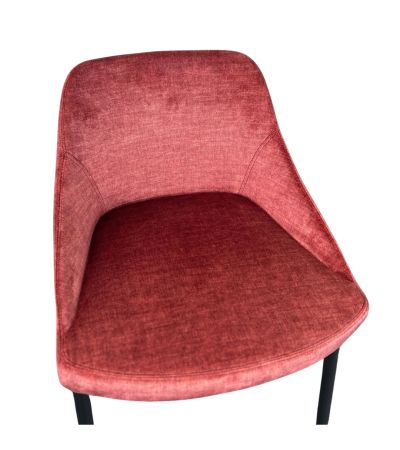 Vai Barstool - Bella Velour Coral by Tommy Franks | Style Our Home