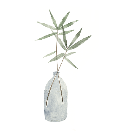 Misty Grey Vase i Canvas by Camelot Art | Style Our Home