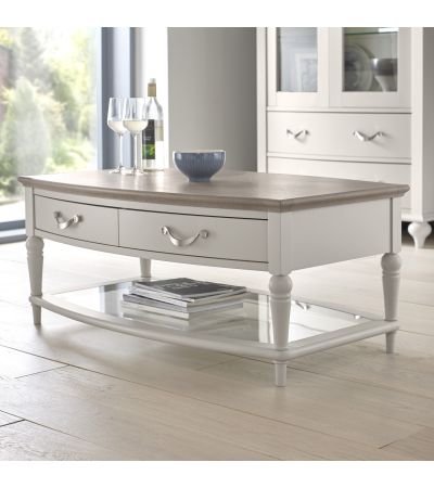 Montreux Soft Grey & Washed Oak Coffee Table - Style Our Home