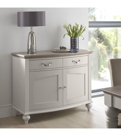 Montreux Soft Grey & Washed Oak Narrow Sideboard - Style Our Home