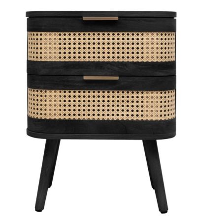 Noah 2 Drawer Bedside Black by Birlea | Style Our Home