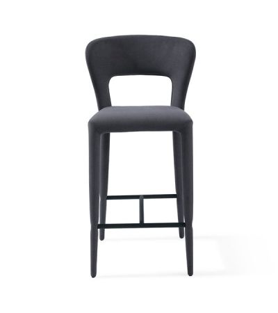 Pari I Bar Stool - Luxe Cinder Grey by Tommy Franks | Style Our Home