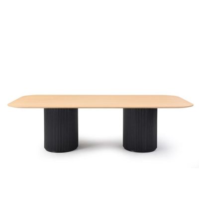 Lantine 240 Dining Table - Ash Oak/Black by Tommy Franks | Style Our Home