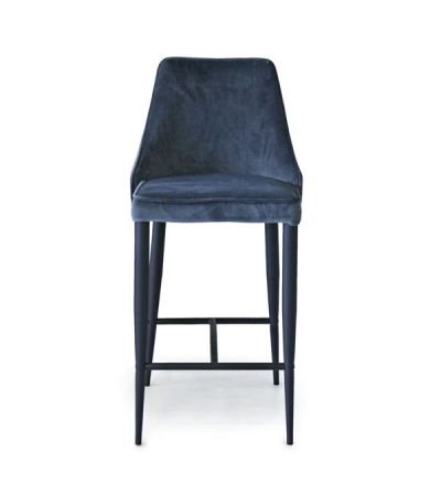 Alain Bar Stool - Navy Velvet by Tommy Franks | Style Our Home