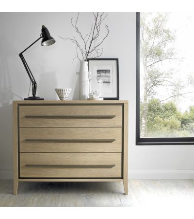 Bentley Designs Rimini Aged & Weathered Oak 3 Drawer Chest  