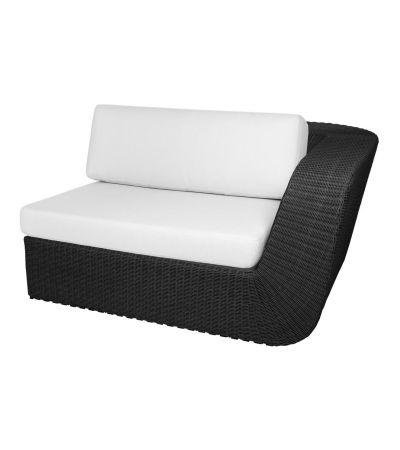 Savannah Black 2-Seater Sofa - Left Module - White Natté by Cane-line | Style Our Home
