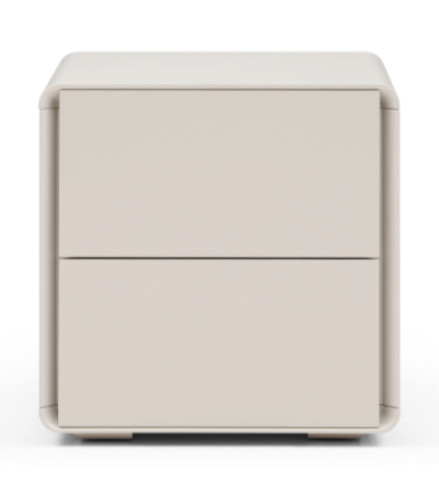 Kota Bedside Table - Matte Beige by Tommy Franks | Style Our Home