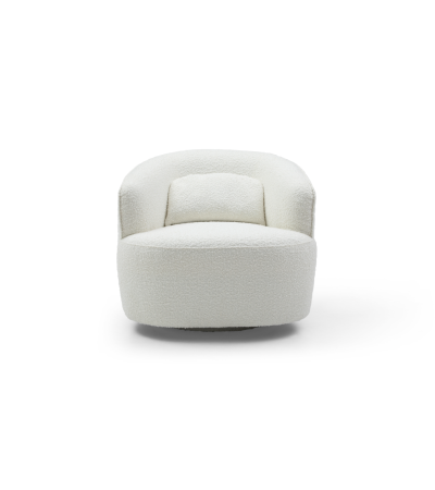 Grace Swivel Chair - Polar Bouclé by Tommy Franks | Style Our Home