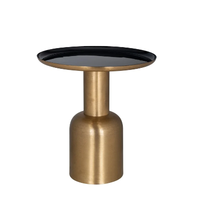 Xara 50cm Brushed Gold & Black End Table by Richmond Interiors | Style Our Home