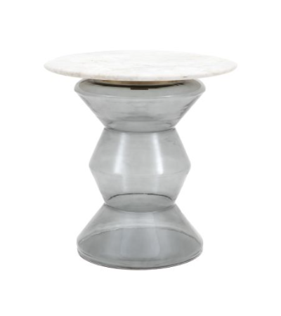 Burela Side Table Clear/Smoked By Gallery Living | Style Our Home