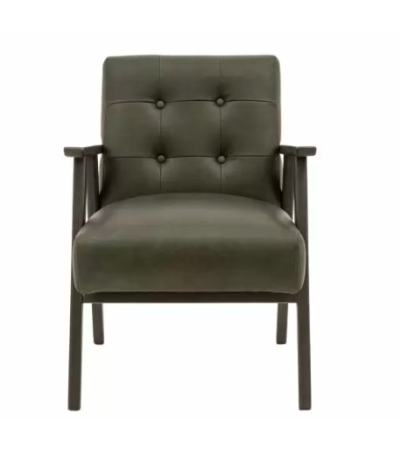 Crimdon Heritage Green Leather Armchair by Gallery Living | Style Our Home