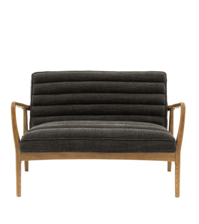 Datsun Charcoal 2-Seater Sofa