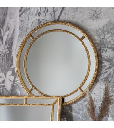 Sinatra Round Mirror Gold - Style Our Home 