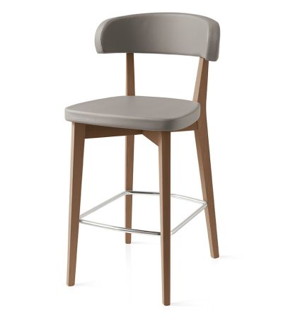 Siren Taupe Upholstered Bar Stool by Connubia Calligaris | Style Our Home