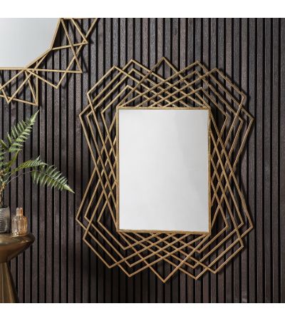 Specter Gold Rectangle Mirror