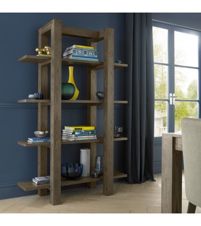 Turin Dark Oak Open Shelf Unit - Style our Home