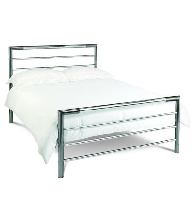 Bentley Designs Urban Nickel & Chrome Double Bed - 135cm - Style Our Home 