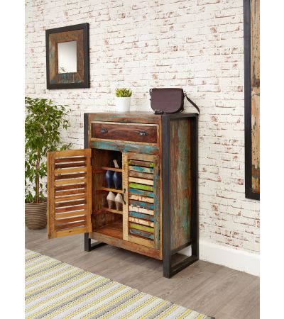 Baumhaus Urban Chic Shoe Storage Cupboard with Drawer - Style Our Home